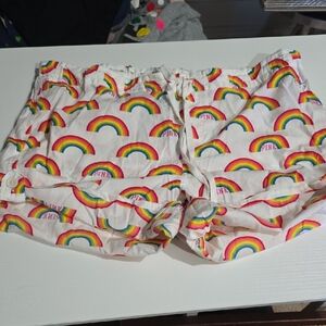 VS Pink Rainbow Boxer Sleep Shorts NWT Large